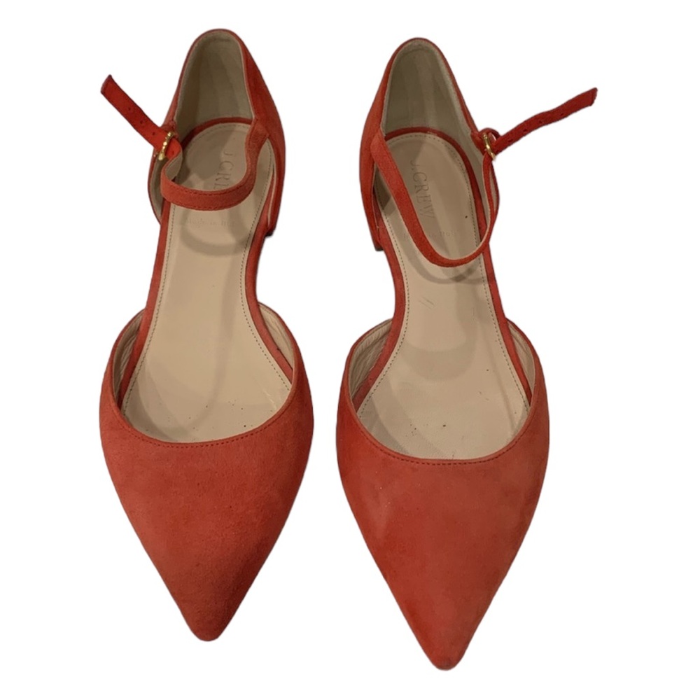 Red J. Crew Suede flats - Picture 2 of 9
